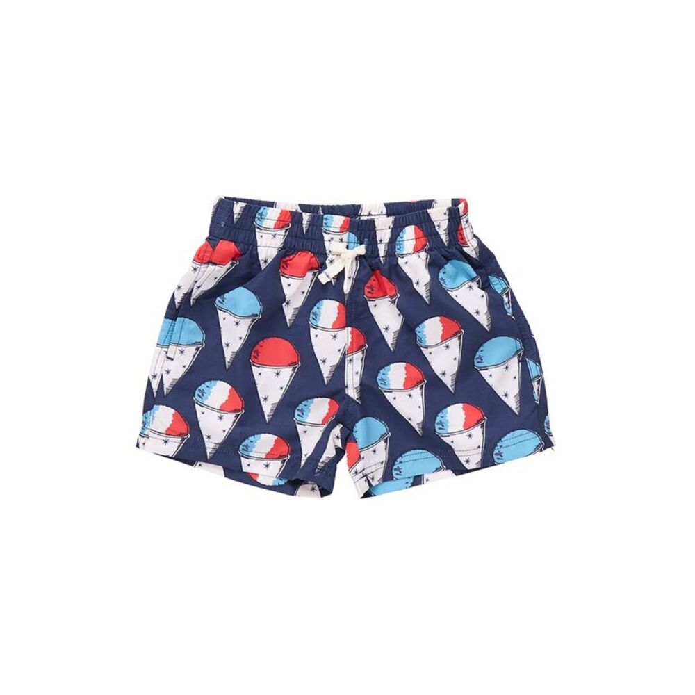 Pink Chicken Baby Boys Swim Trunk, Navy
